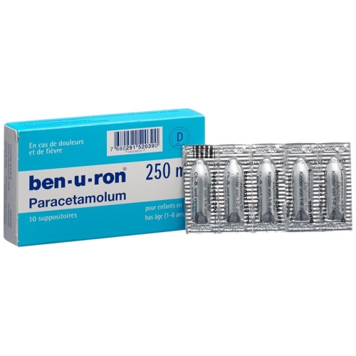 Ben-u-ron Supp 250 mg Child 10 pcs buy online