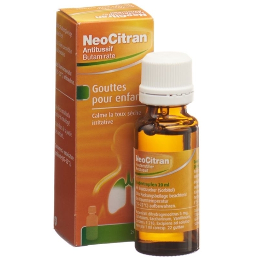 NeoCitran cough suppressant drops 5mg / ml 20ml child Tropffl buy online