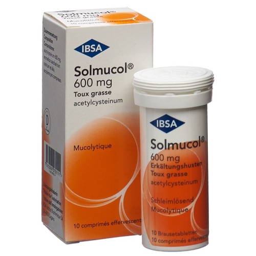 Solmucol Cold Cough 600 mg 10 effervescent tablets buy online