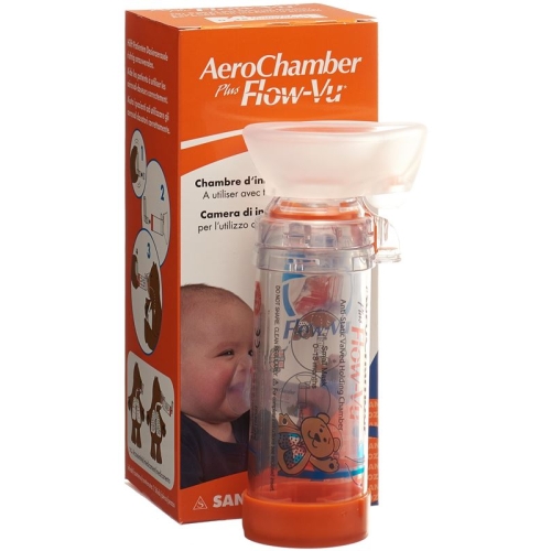 Aerochamber Plus Flow-vu mit Maske (0-18 M) Orange buy online