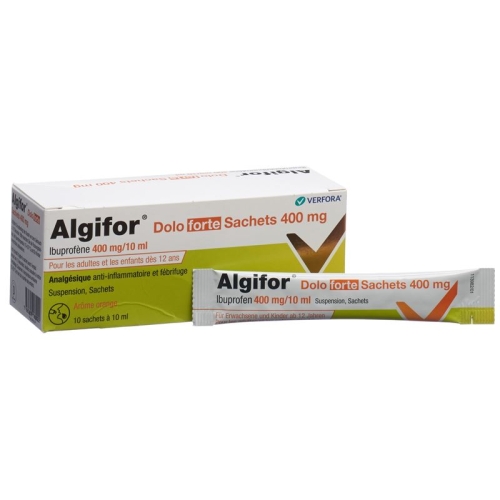 Algifor Dolo Forte Suspension 400mg/10ml 10 Beutel 10ml buy online