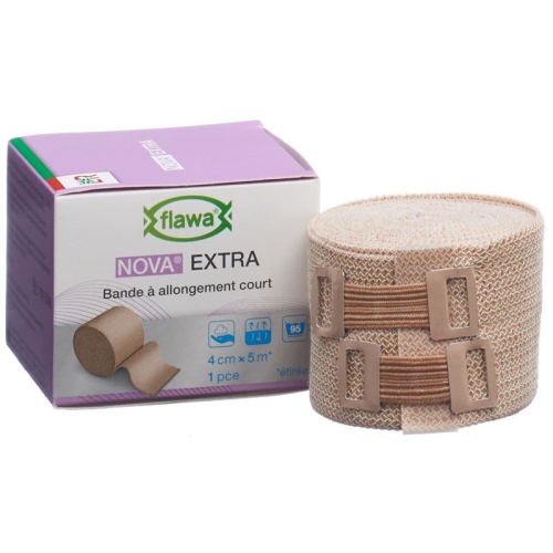 Flawa Nova Extra short stretch bandage 4cmx5m tan buy online