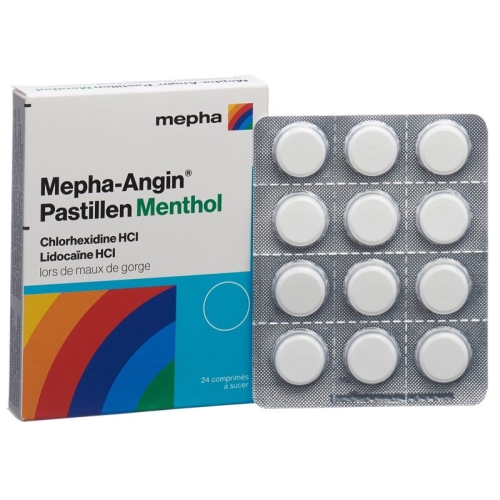 Mepha Angin lozenges Menthol 24 pcs buy online