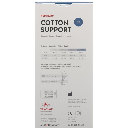 Venosan Cotton A-d Support Socks S White 1 Paar buy online