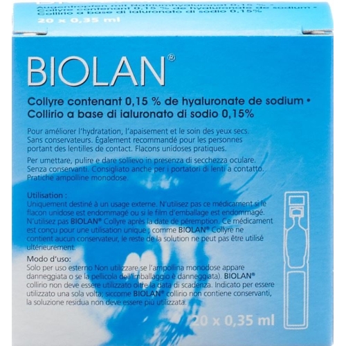 Biolan Augentropfen 20 Monodosis 0.35ml buy online