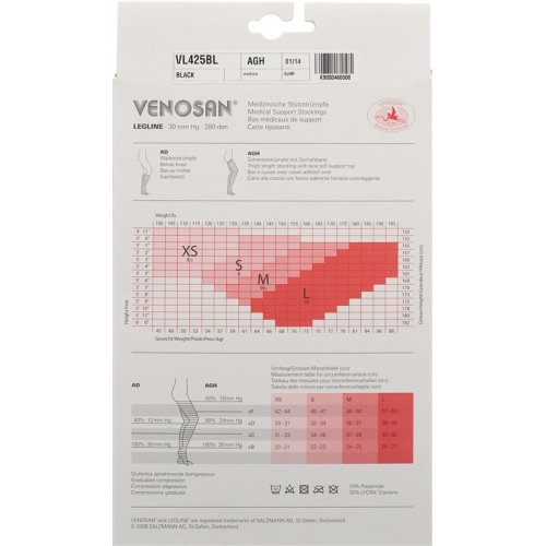 Venosan Legline 30 A-ghz XS Black 1 Paar buy online