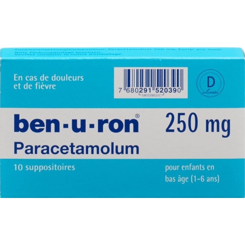 Ben-u-ron Supp 250 mg Child 10 pcs buy online