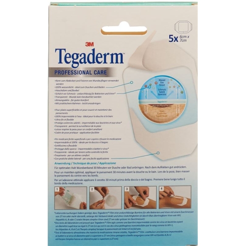 3M Tegaderm Transparentverband 6x7cm 5 Stück buy online