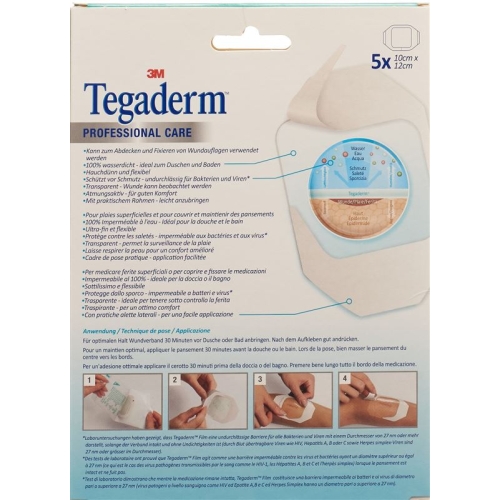 3M Tegaderm Transparentverband 10x12cm 5 Stück buy online