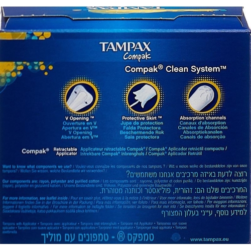 Tampax Compak Regular Tampons 22 pieces buy online