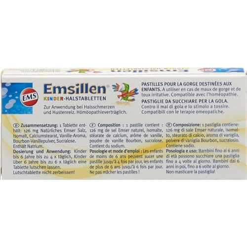 Emsillen children Halstabletten with vanilla 20 pcs buy online