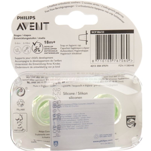 Avent Philips soother unisex 18M + green buy online