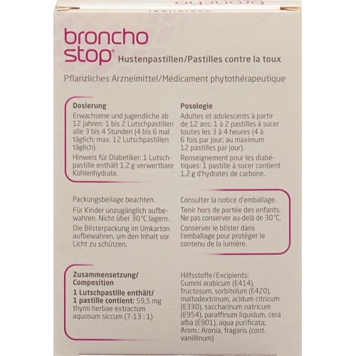 Bronchostop DUO cough drops 20 pc buy online