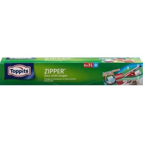 Toppits Zipper Allzweckbeutel 3L 8 Stück buy online