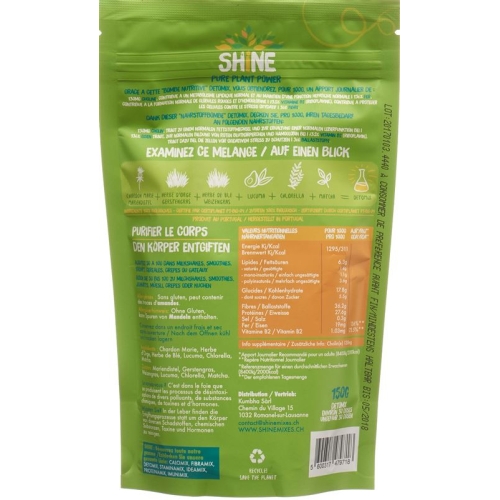 Shine Detomix Superfood Bio Beutel 150g buy online