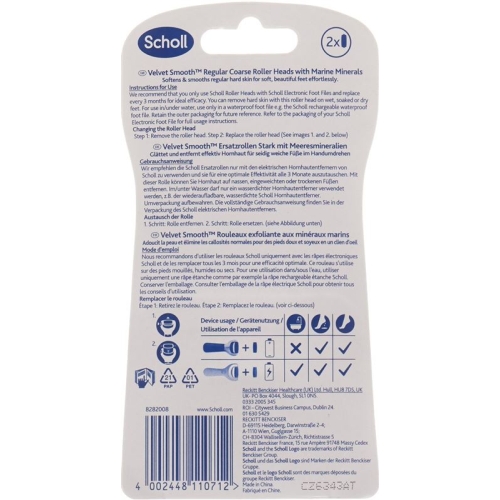 Scholl Velvet Smooth Wet & Dry Ersatzrollen stark 2 Stück buy online