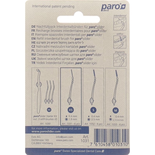 Paro Slider Refill-Brushes XS 6 Stück buy online