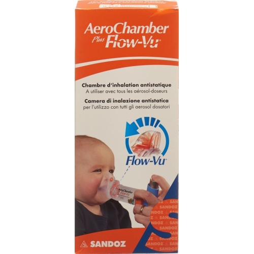 Aerochamber Plus Flow-vu mit Maske (0-18 M) Orange buy online