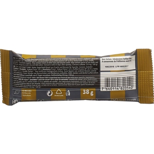 Peak Punk Bio Craft Bar Cacao Coffee & Mate 38g buy online