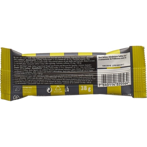 Peak Punk Bio Craft Bar Almond Lemon & Mate 38g buy online