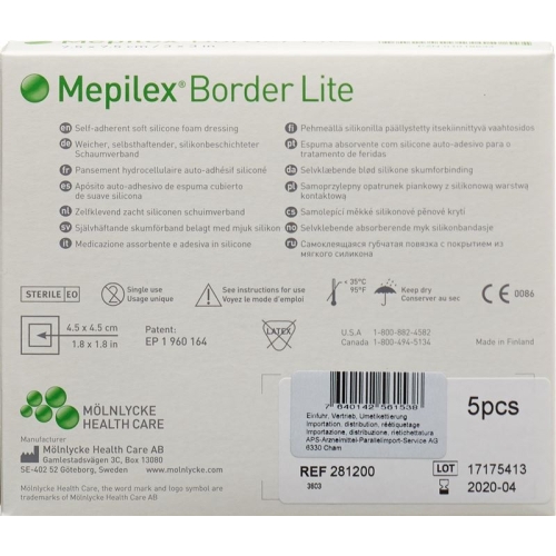 Mepilex (pi) Border Lite Schaumv 7.5x7.5cm 5 Stück buy online