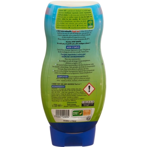 L'Arbre Vert Öko Geschirrsp-Gel All-in-1 Fr 720ml buy online