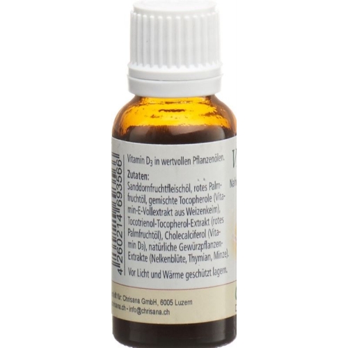 Chrisana Vitamin D3 Tropfen Pip Flasche 20ml buy online