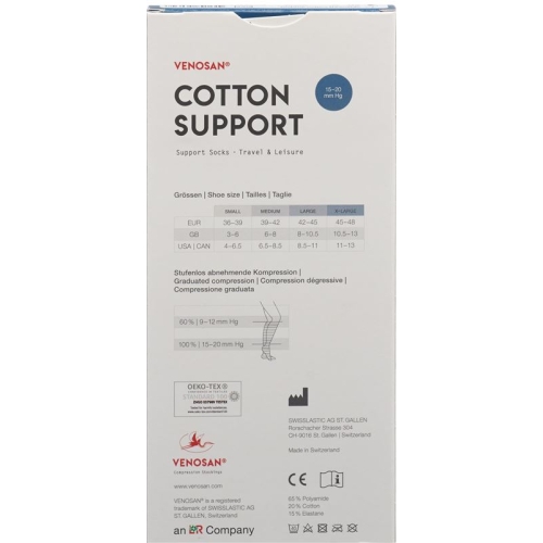 Venosan Cotton A-d Support Socks L Wood 1 Paar buy online