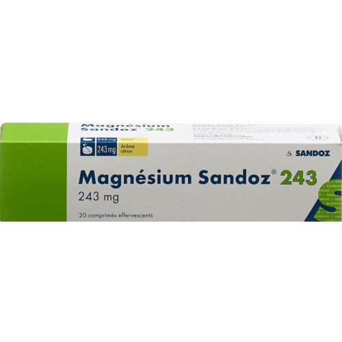 Magnesium Sandoz Brausetabletten 243mg Dose 20 Stück buy online