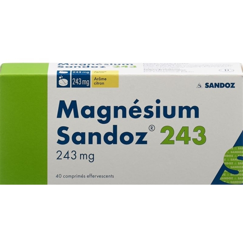 Magnesium Sandoz Brausetabletten 243mg (neu) Dose 40 Stück buy online