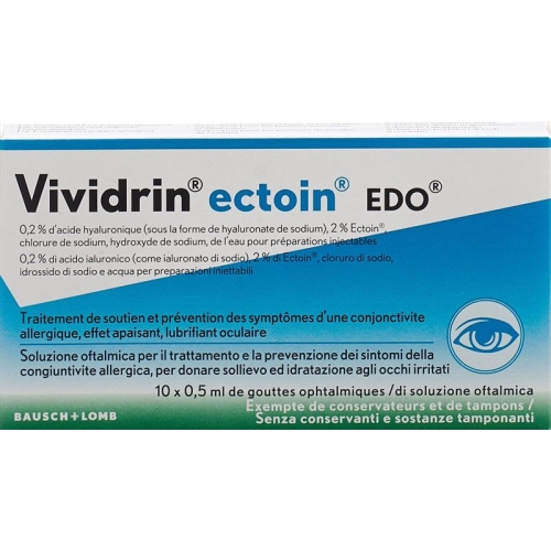 Vividrin Ectoin Edo Augentropfen 10 Monodosen 0.5ml buy online