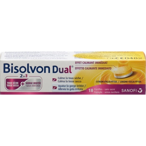 Bisolvon Dual 2 In 1 lozenges 18 pieces buy online