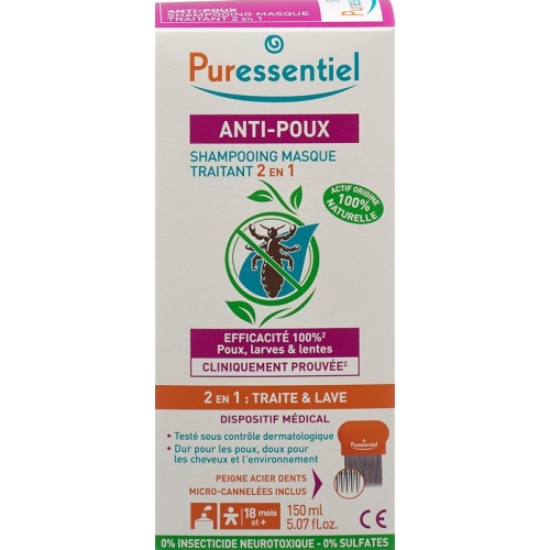 Puressentiel Anti-Lice Shampoo Mask +Comb 150 ml buy online