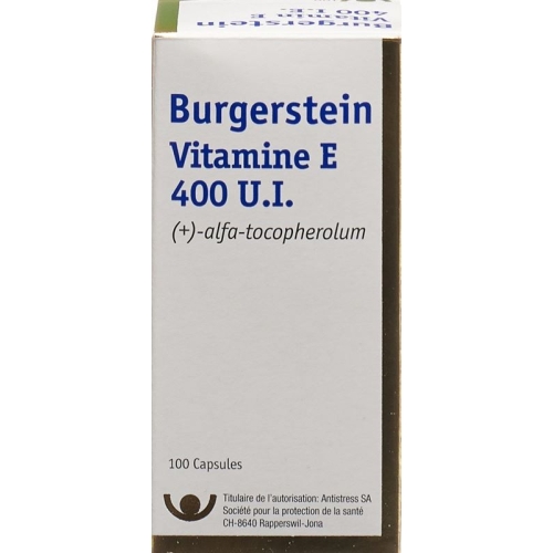 Burgerstein Vitamin E 400 IU 100 capsules buy online