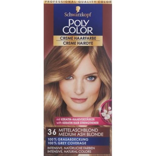 Polycolor Creme Haarfarbe 36 Mittelaschblond 90ml buy online