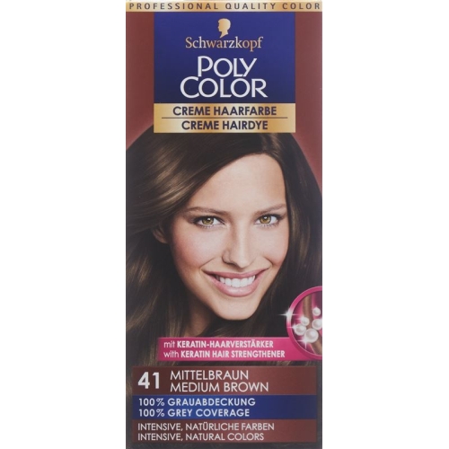 Polycolor Creme Haarfarbe 41 Mittelbraun 90ml buy online