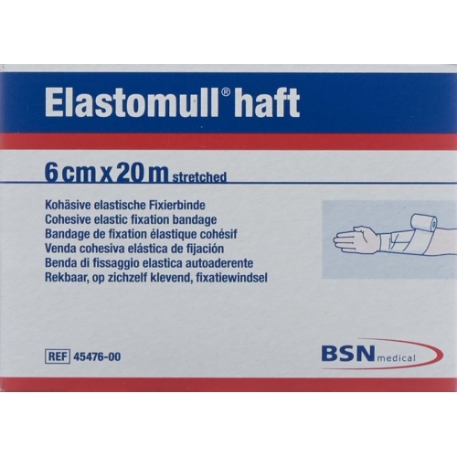 Elastomull Haft Gazebinde Weiss 20mx6cm Rolle buy online