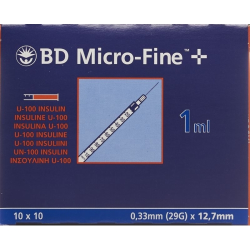 BD Microfine+ U100 Insulin Spritze 0.33mm X 12.7mm 100x 1ml buy online