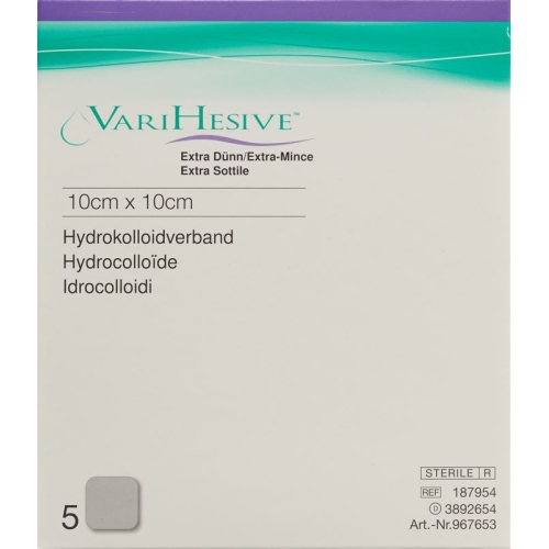 VariHesive Extra Dünn Hydrokolloidverband 10x10cm 5 Beutel buy online