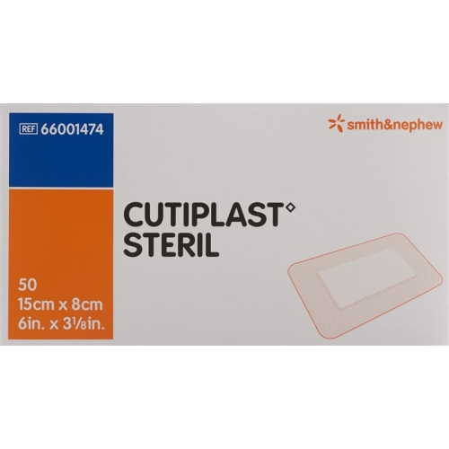 Cutiplast Steril Wundverband 15cmx8cm Weiss 50 Stück buy online