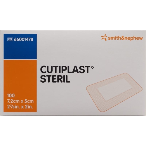 Cutiplast Steril Wundverband 7.2cmx5cm Weiss 100 Stück buy online