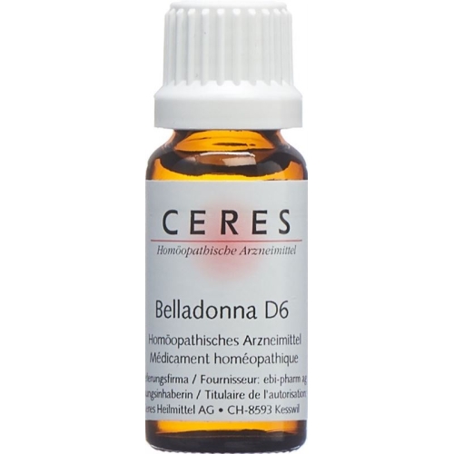 Ceres Belladonna D 6 Dilution 20ml buy online