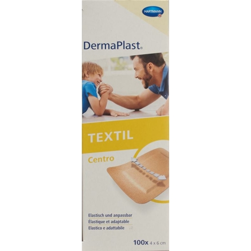 Dermaplast Textil Centro Strip 4cmx6cm Skin-Coloured 100 Pieces buy online