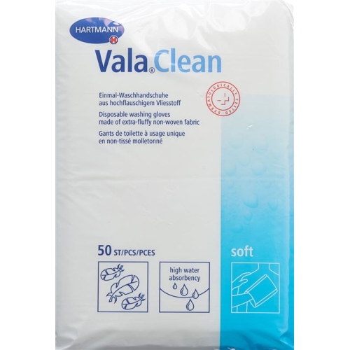 Valaclean Soft Einm Waschhandschu 15.5x23cm 50 Stück buy online