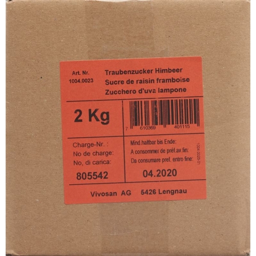 Vivosan Traubenzucker Himbeer 2kg buy online