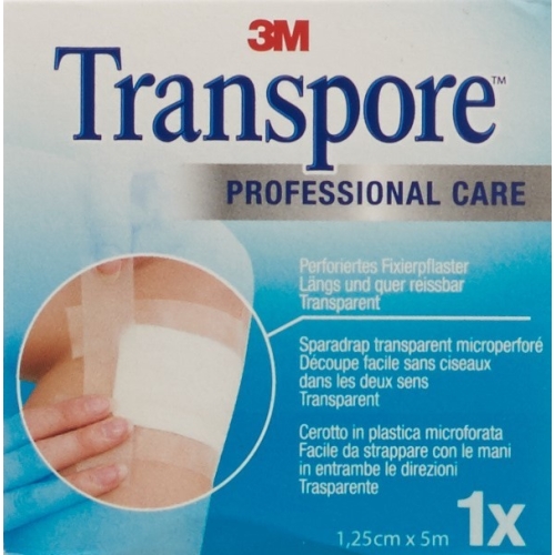 3M Transpore Fixierpflaster 12.5mm x 5m transparent Refill buy online