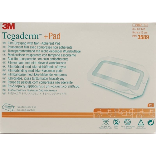 3M Tegaderm + Pad 9x15cm / Wundkissen 4.5x10cm 25 Stück buy online