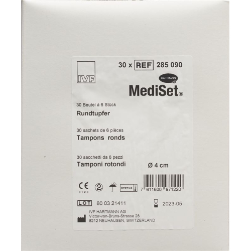 Mediset IVF Rundtupfer 4cm Steril 30 Beutel 6 Stück buy online