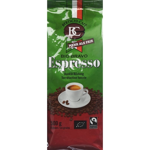 BC Bertschi-Café Bio Bravo Espresso Bohnen Beutel 500g buy online