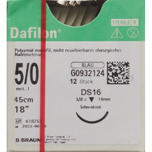 Dafilon 45cm Blau Dose 16 5-0 12 Stück buy online